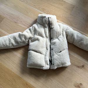 Girls Size 12 SAM White Sherpa Jacket - barely worn